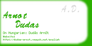 arnot dudas business card